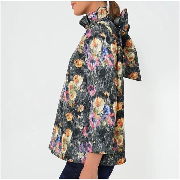 Tuckernuck Midnight Primrose Jacquard Faye Blouse NWT size XXS - Picture 2 of 7